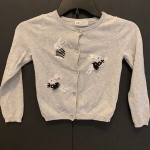 Girls Lightweight Gray Cardigan